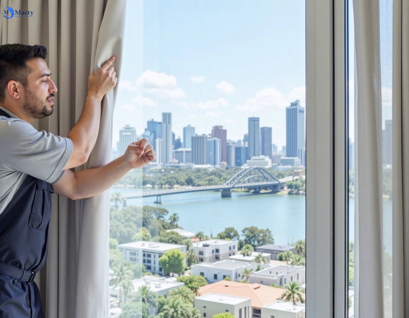 Professional curtain steam cleaning service concord-nsw QLD by Matty Curtain Cleaning